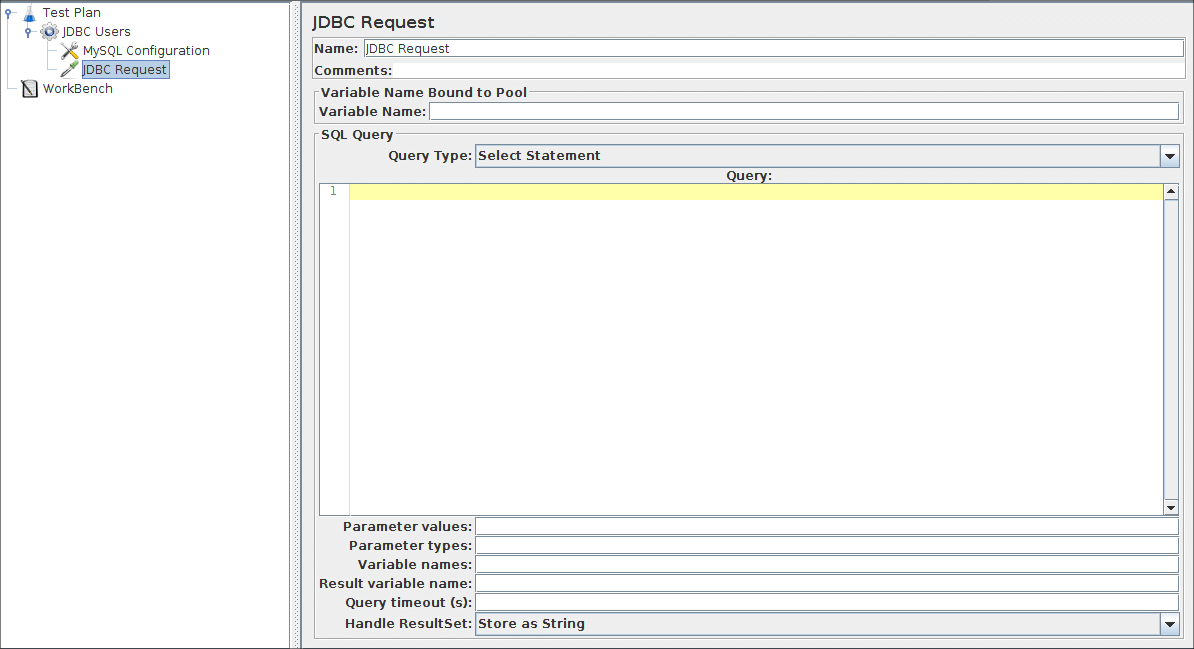 Figure 6.4. JDBC Request